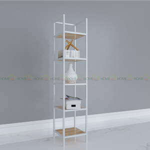 IShefl KTB68050 5-Tier Bookshelf Industrial Design with Iron Frame Rubberwood for Home Office or Living Room Kids Bookshelf - Product Image 3
