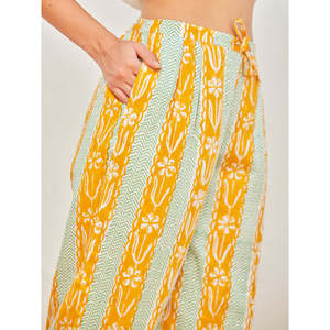 Sia Women's Breathable Wrinkled Cotton Lantern Pants Low <b>Waist</b> <b>Elastic</b> Baggy <b>Trousers</b> 3XL - Product Image 5