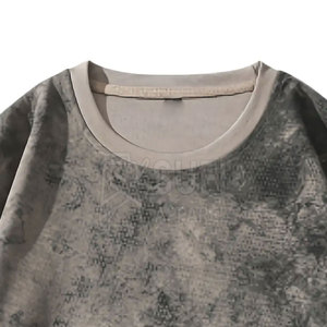 Camisetas Extra Grandes de Estilo Minimalista para Hombre, 100% Algodón Tejido, Color Sólido, Sin Decoloración, Logotipo Personalizado, Venta al Por Mayor, Uso Diario - Product Image 4