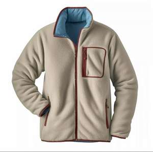 Chaqueta de Invierno para Hombre, Chaqueta de Forro Polar, Color Sólido, Bolsillos, Chaqueta con Cierre de Cremallera, Personalizada de Fábrica - Product Image 4