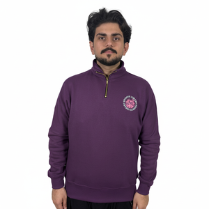 New Trending 1/4 <b>Quarter</b> <b>Zip</b> Regular Fit Crew Neck 100% Cotton <b>Fleece</b> Breathable Sweatshirt for Classic Winter basics Sweatshirt - Product Image 1