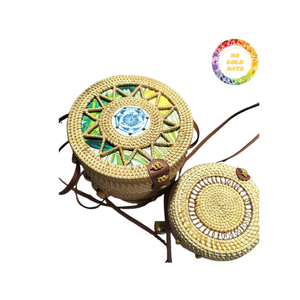 Sac à bandoulière en rotin accessoire bohème léger et durable pour dames idéal - Product Image 2