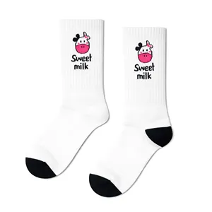 Colorful Sports <b>Socks</b> with Sweet Milk Pattern <b>Breathable</b> Feature - Product Image 1