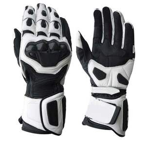Gants de Moto Unisexe Hiver Cuir Synthétique Racing Road Dirt Bike Sports Blanc - Product Image 4