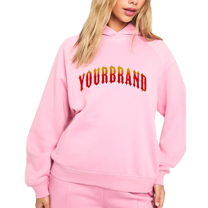 Sudadera con capucha extragrande para mujer de fabricación al por mayor 100% material de algodón ligero de secado rápido transpirable logotipo personalizado - Product Image 1