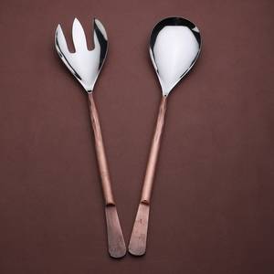 Sleek Handles Steel <b>Salad</b> Servers <b>Salad</b> <b>Tools</b> Suitable For Events And Catering Restaurants Handcrafted From India - Product Image 5