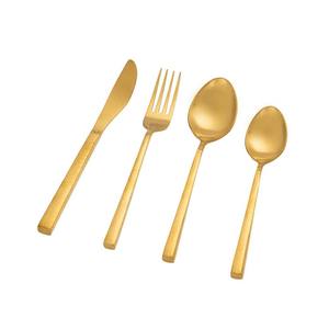 Bon marché Couverts design bon marché à long manche rond en métal argenté avec ensemble de couverts de fournitures étrangères - Product Image 6