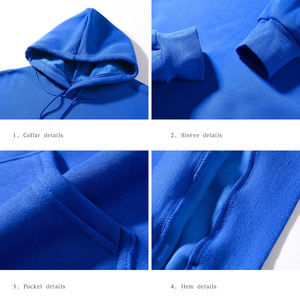 Prix usine sweats à capuche en coton imprimés personnalisés 300 GSM sweats lourds en gros chaud confortable doux brodé automne - Product Image 6