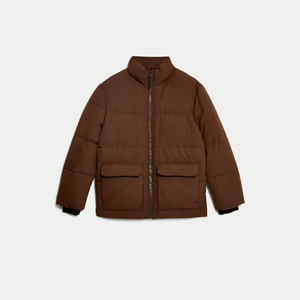 Men's <b>Thin</b> <b>Puffer</b> <b>Jacket</b> with Stand Collar Customized Logo Printing Light Weight and Comfortable Full Sleeves for Winter - Product Image 1