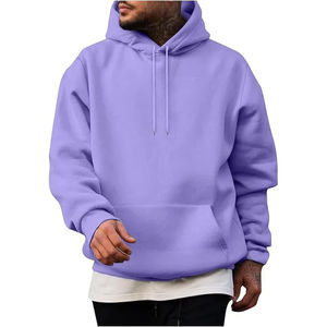 Sudaderas con capucha de algodón 100% para hombre, forro polar grueso de invierno de buena calidad, logotipo estampado personalizado, suministro ODM de peso pesado - Product Image 1