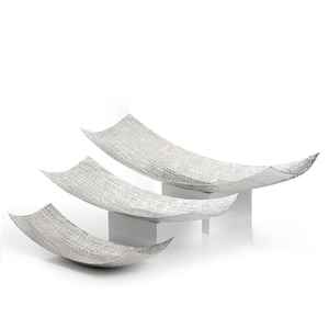 Plateau de service de petit déjeuner en métal martelé plaqué argent, carré décoratif, vente en gros, plateau de transport de nourriture décoratif - Product Image 2