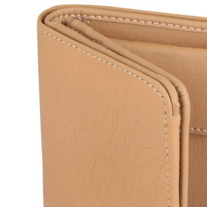 Handmade Genuine Leather Zipper <b>Wallet</b> Geometric Pattern Short Unisex Daily Use Brown - Product Image 3