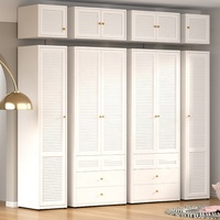 Armoire en acier moderne avec armoire de rangement supérieure |   Système de placards modulaires pour chambres de luxe – Conception de rangement vertical type armoire