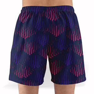 Short de bain court pour homme Sublimation tissée avec deux poches profondes à l'ourlet latéral Short de plage basique en polyester 6XL - Product Image 2