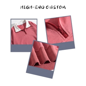 OEMODM personalizado Transferencia de Calor impresión logo vintage estilo americano Polo camisa solapa cuello Sudadera con capucha unisex - Product Image 4