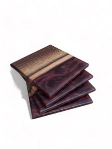 Sous-verres classiques en résine époxy de la meilleure qualité Sous-verres en bois fabriqués à la main pour la maison et l'hôtel Sous-verres en résine de bois de qualité - Product Image 2