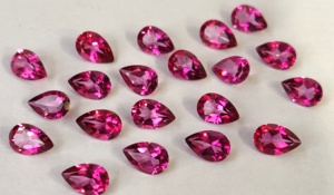 Pera de topacio Rosa natural facetada 5x8mm Calidad superior-Pera de topacio Rosa facetada Buena calidad - Product Image 3