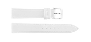 Correa de Reloj Unisex de Cuero Genuino Blanco Clásico de Lujo de 20 mm, Transpirable, Resistente al Agua, Ajustable, Suave y Ligera - Product Image 3