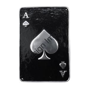 Placa de tarjeta roja, decoración de pared, Diseño Artesanal de Metal, tarjeta de póker, placa de estilo de tarjeta personalizada de Metal fundido, placa decorativa, decoración del hogar - Product Image 3