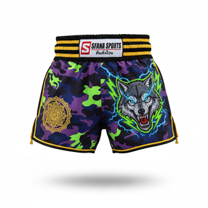 Pantalones Cortos de Muay Thai, Kickboxing, MMA y Boxeo para Hombre, 100% Poliéster, Secado Rápido, Transpirables, Duraderos, Ligeros, para Gimnasio y Uso Diario - Product Image 3