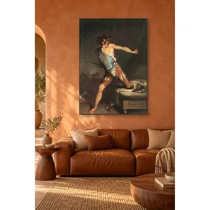 Fida Nicolai Abildgaard Guerrier avec lance, impression sur toile - Product Image 5