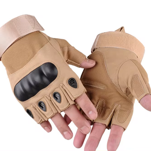 屋外ハーフフィンガーメンズ機器タクティカルグローブハードナックルレザー最高の滑り止めタクティカルグローブ - Product Image 2