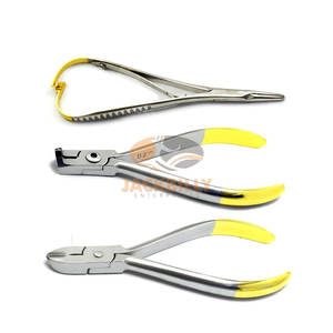 Kit dentaire orthodontique 6pcs Set TC Mathieu Plier, coupe-fil dur, coupe-bout distal, ligature, miroir avec poignée, pince de formage - Product Image 6