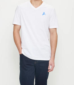 Personalizable de los hombres de gran tamaño de media manga de cuello redondo Camiseta de secado rápido de alta calidad 100% de algodón Slim Fit logotipo personalizado bordado - Product Image 1