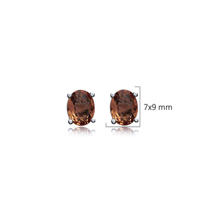 ต่างหูเม็ดเดี่ยว Sultanite ทรงรีขนาด7x9มม. ทำด้วยมือแบบตุรกีเครื่องประดับเงินสเตอร์ลิงสำหรับ925 - Product Image 2