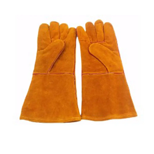 Guantes de soldadura de trabajo de seguridad de puño largo de cuero dividido de vaca Industrial resistente al calor para soldador de 60CM de largo - Product Image 5