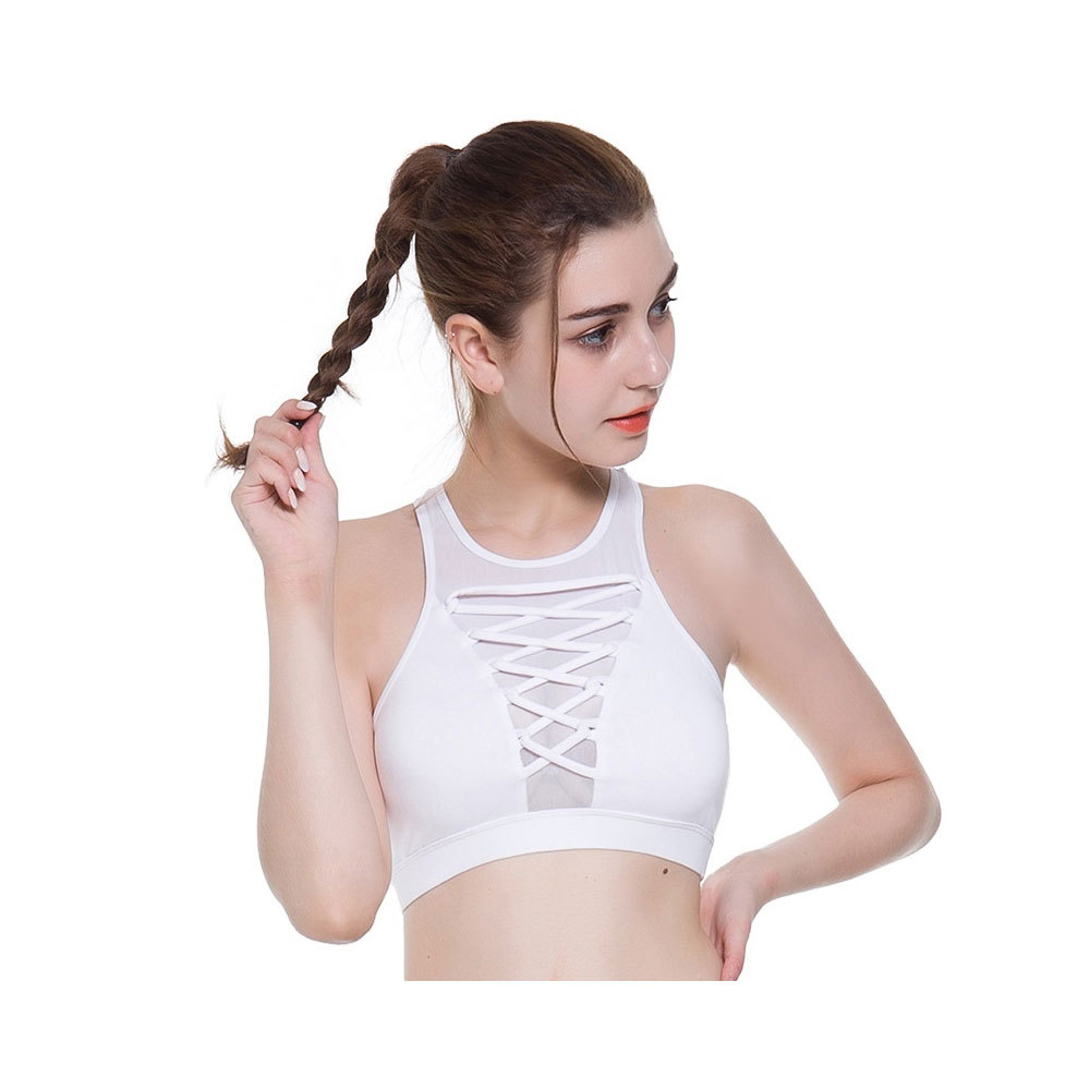 New Breathable Simple Women's Sport Bra High Quality for Zipper Front Closure Workout Yoga Strapless Medium Support Cheap