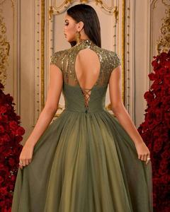 Robe de soirée longue en mousseline de soie noire de luxe avec strass sirène, épaules dénudées, respirante, tendance, pour bal de promo/gala/fête - Product Image 6