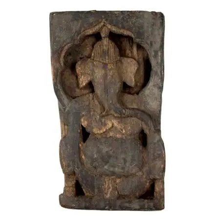 Handmade Decorative Indian Antique Wooden Lord Ganesha Sculptures Figurine Statue Home Decor Gift Items WS-48