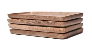 KSN Acacia Wood Rectangle-Shaped Chopping Board and Round Pattern Serving Tray Essential Kitchen Accessory - Product Image 5