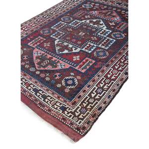 Alfombras de Lana Anudadas a Mano Nuray, Diseño Geométrico Abstracto Rojo Naranja para Entrada del Hogar, Modelos Rectangulares Tipo Rompecabezas-Pae-4242, Tamaño 9x12 - Product Image 2