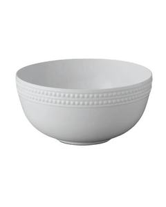Support de bol à salade élégant de forme ronde avec revêtement blanc Outil décoratif de table en métal attrayant pour restaurant ou salon - Product Image 1
