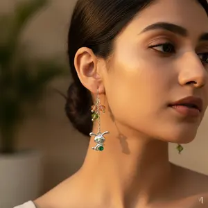 "925 Sterling <b>Silver</b> Bunny <b>Charm</b> <b>Bracelet</b> for Women-Fashion Gift Jewelry" - Product Image 3