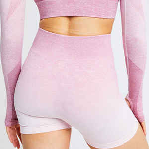 Shorts de Yoga y Running de Cintura Alta, 79% Nailon, 21% Elastano, Sólidos, Suaves, Cómodos, Transpirables, Elásticos en Cuatro Direcciones - Product Image 3