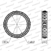 SGZF01 Sprag pour VW / Audi ZF 096 LU (01M); 097, 098 (01N, 01P) 4HP22; 4HP16; 4HP18; 5HP24; 3HP22