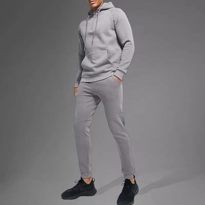 Alta calidad Street Fashion Zip Up Chándal Algodón Fleece Slim Fit Chándal Ropa deportiva Hombres Chándales Conjunto de 2 piezas Conjuntos de hombres - Product Image 1