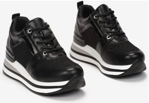 Lujosas zapatillas de deporte de cuero de alta calidad para mujer negras Moda cómoda para todos los estilos Popular en el precio de mercado - Product Image 3