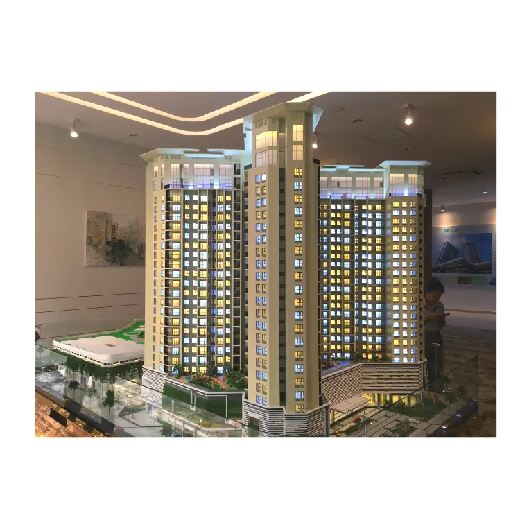 Architectural Model Building Hot Selling Miniature Scale Using For Real Estate Display Packed In Strong Wooden Cases