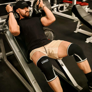 High Quality Custom Logo Neoprene Elastic Gym <b>Knee</b> <b>Sleeve</b> Weight Lifting Fitness Powerlifting <b>Compression</b> Elbow <b>Knee</b> Pads - Product Image 3