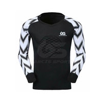 Gardien de but de football personnalisé rembourré uniforme à manches longues avec pantalon de protection gardien de but de football professionnel rembourré uniforme