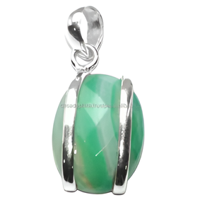 Mode moderne 925 pendentif en argent Sterling véritable vert bandes mariage fiançailles fête cadeau Casa De Plata pendentifs fins breloques - Product Image 3