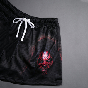 กางเกงขาสั้นตาข่ายระบายอากาศสำหรับผู้ชาย ดีไซน์โดดเด่น ผลิตจากโพลีเอสเตอร์ 100% แห้งเร็ว เอวยางยืด ปรับแต่งได้ คุณภาพสูง - Product Image 3