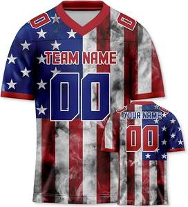 2024 maillot de football américain personnalisé et uniforme nouveau maillot imprimé respirant cousu grande taille à bas prix - Product Image 5