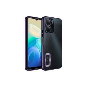 Étui de protection en silicone premium Deep Purple pour Vivo Y16/Y19/A34, matériau TPU souple, protection de l'appareil photo, découpe du logo Realme - Product Image 1