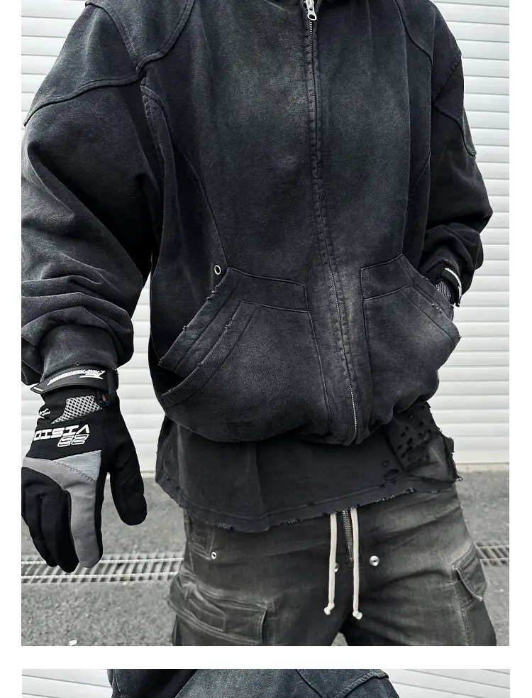 カスタムメンズファッションデニムジャケットOEMカジュアルストリートウェアコットンジャケット、メンズ高品質コートデニムワークジャケット