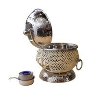 Chauffe-plats dorés en acier inoxydable Buffet de luxe pour réchauffer les aliments ensemble de buffet de chauffe-plats suspendus en or